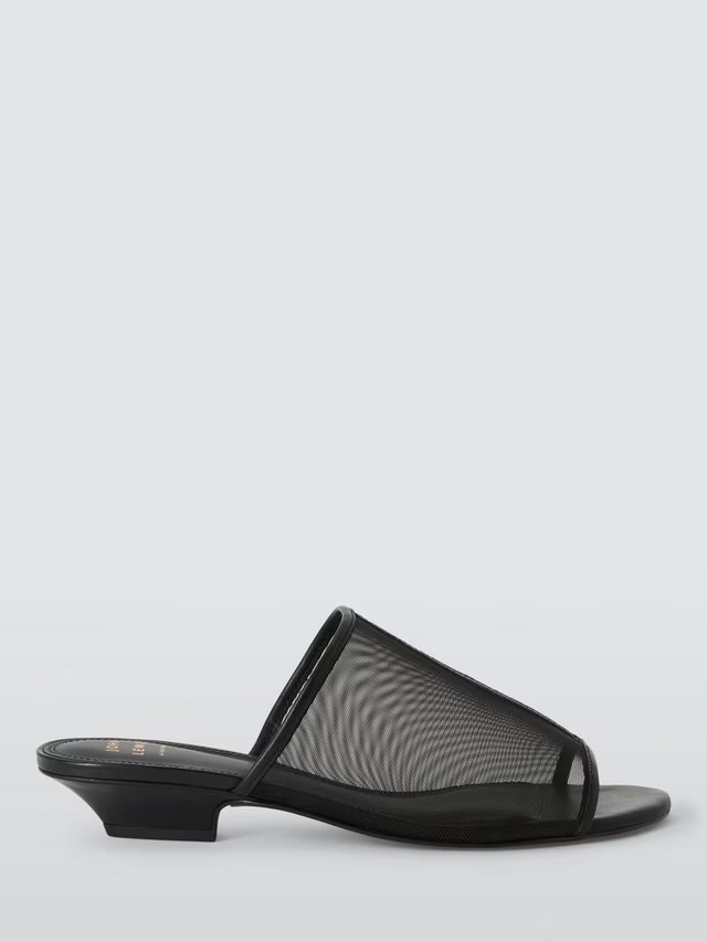 John LewisMonte Carlo Mesh Micro Heel Occasion Sandals, Black, 5 | John Lewis (UK)