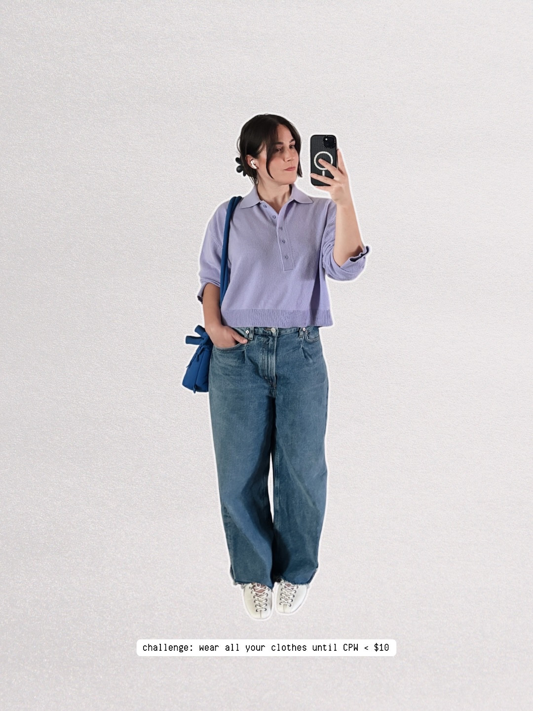 Day 4 of the Cost Per Wear Challenge 🧾 Wearing my closet until every piece is <$10 per wear.

sweater @tibi
jeans @agolde
shoes @ganni
bag @olend_backpacks
earrings @linjerco
flower clip @amazon