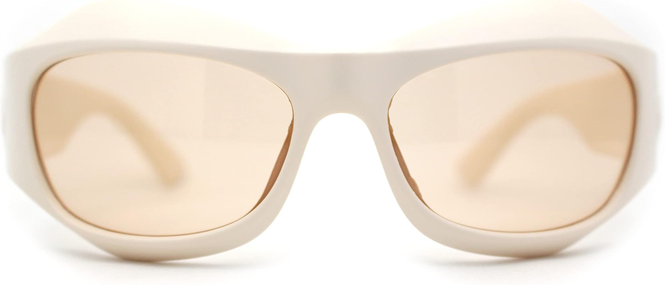 Runway Trend Exaggerated 90s Plastic Wrap Sport Plastic Sunglasses | Amazon (US)