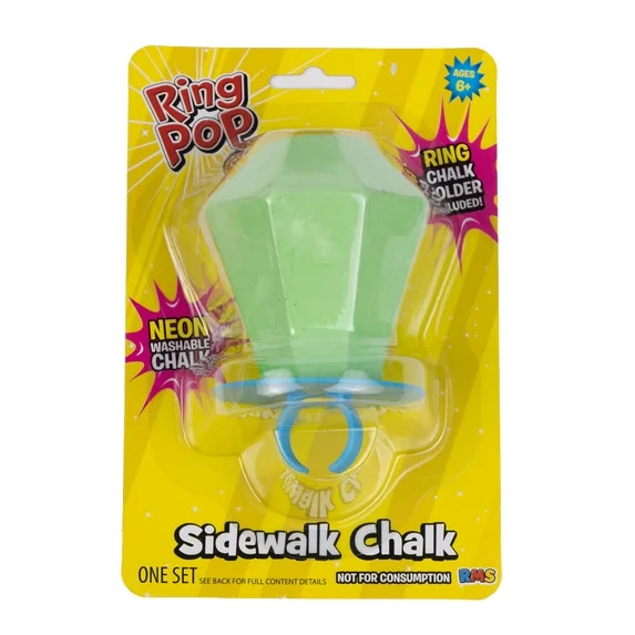 Ring Pop Sidewalk Chalk, Candy-Shaped Outdoor Chalk for Kids, Bright Assorted Colors, Summer Play... | Walmart (US)
