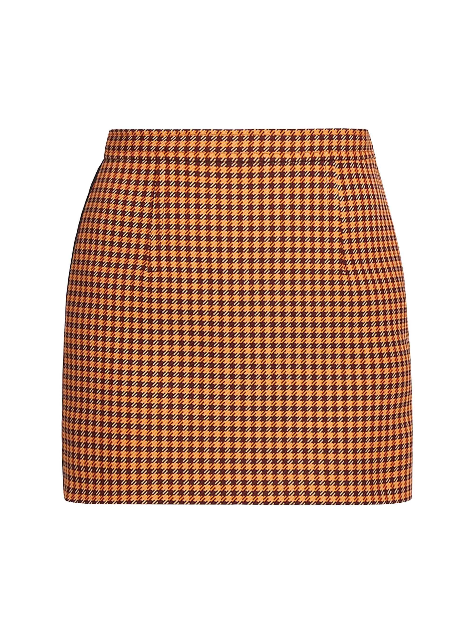 High-Waisted Houndstooth Miniskirt | Saks Fifth Avenue