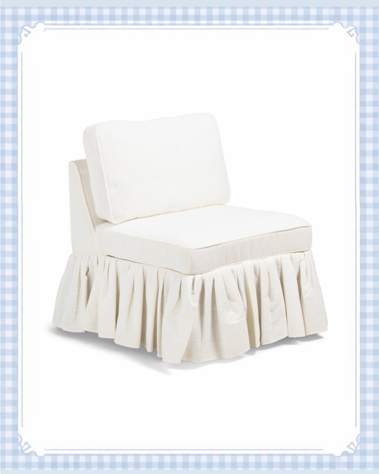 Look for less! ✨ Love this darling accent chair / also comes in blue 💙 #tjmaxx @tjmaxx