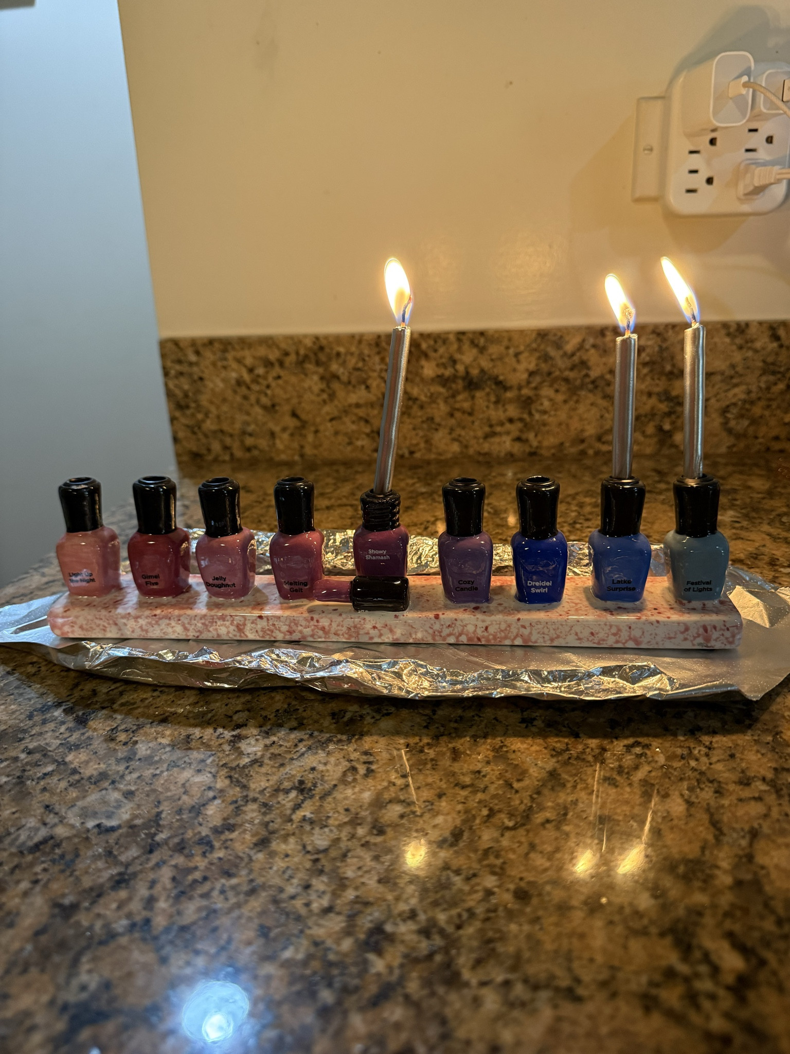 How cute is this nail polish menorah? My friend sent it to me as a gift and I love it!!!

#LTKGiftGuide #LTKHoliday #LTKHome