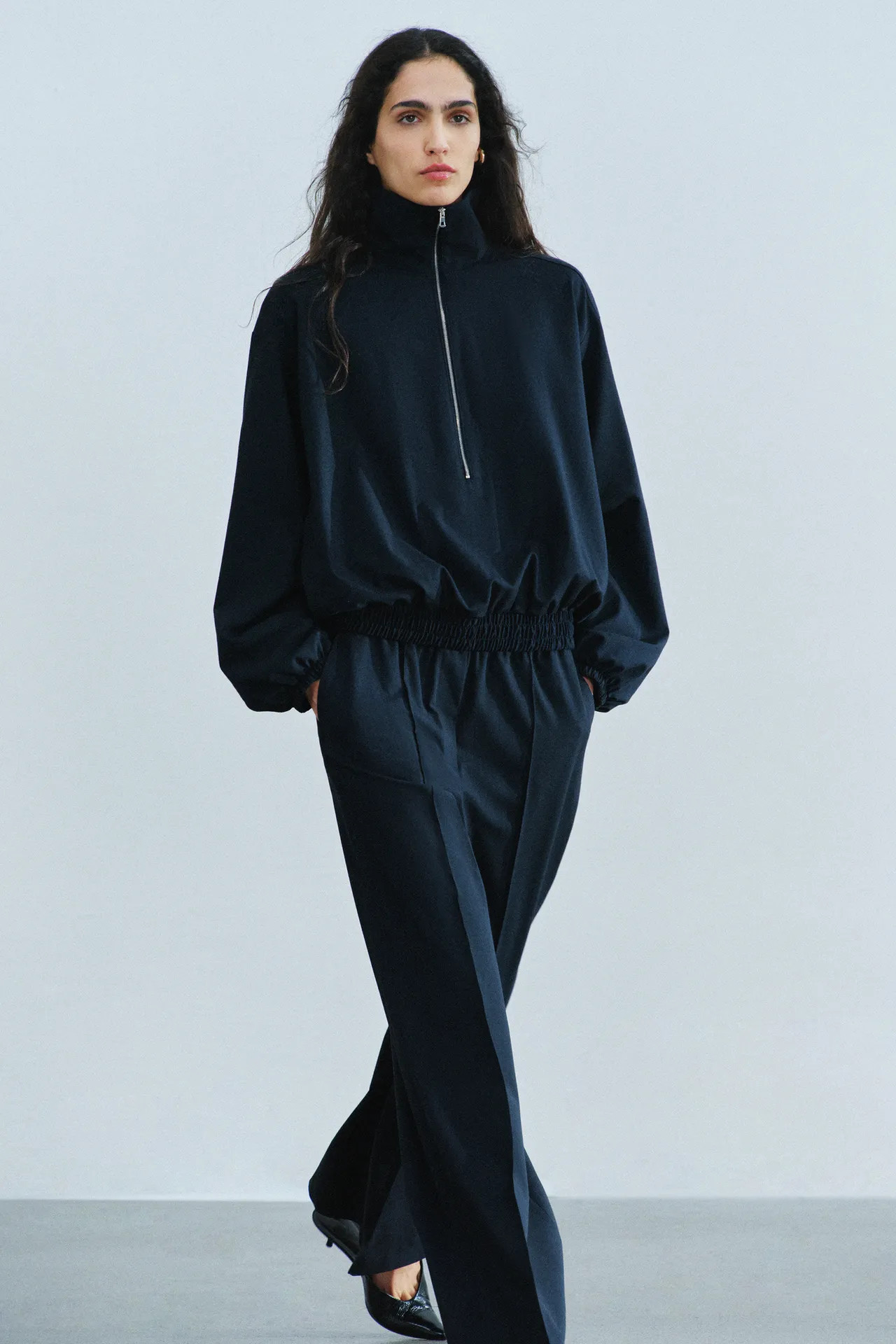 ZW COLLECTION FLOWING TROUSERS WITH WOOL BLEND | Zara UK