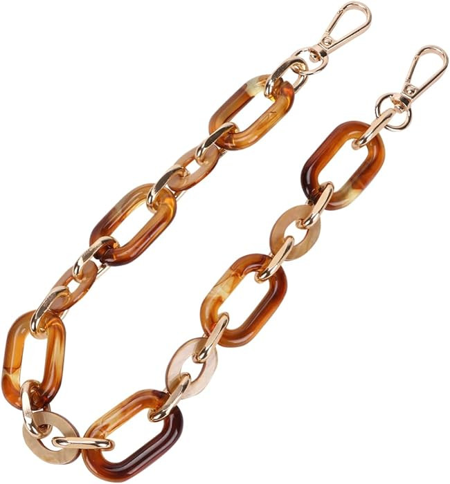 Removable Vintage Tortoise Shell Bag Chain Straps for DIY Handbags Lightweight Stylish Handbag Ac... | Amazon (US)