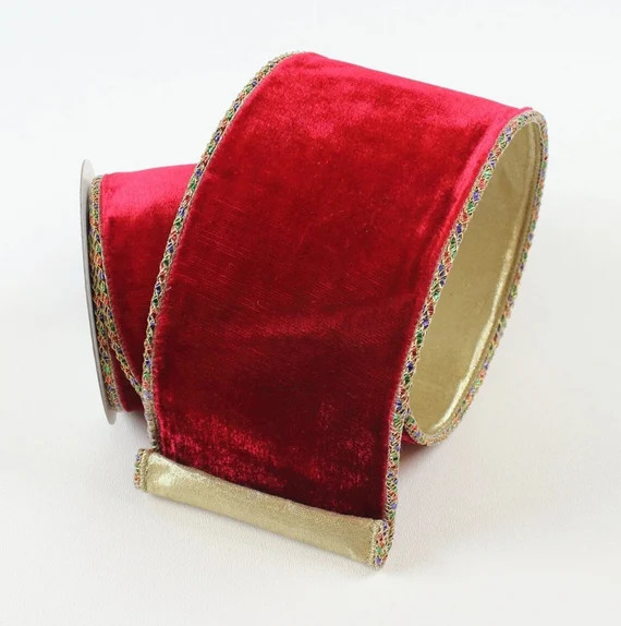 2.5 X 10 Yard Festival Velvet Red | Etsy | Etsy (US)