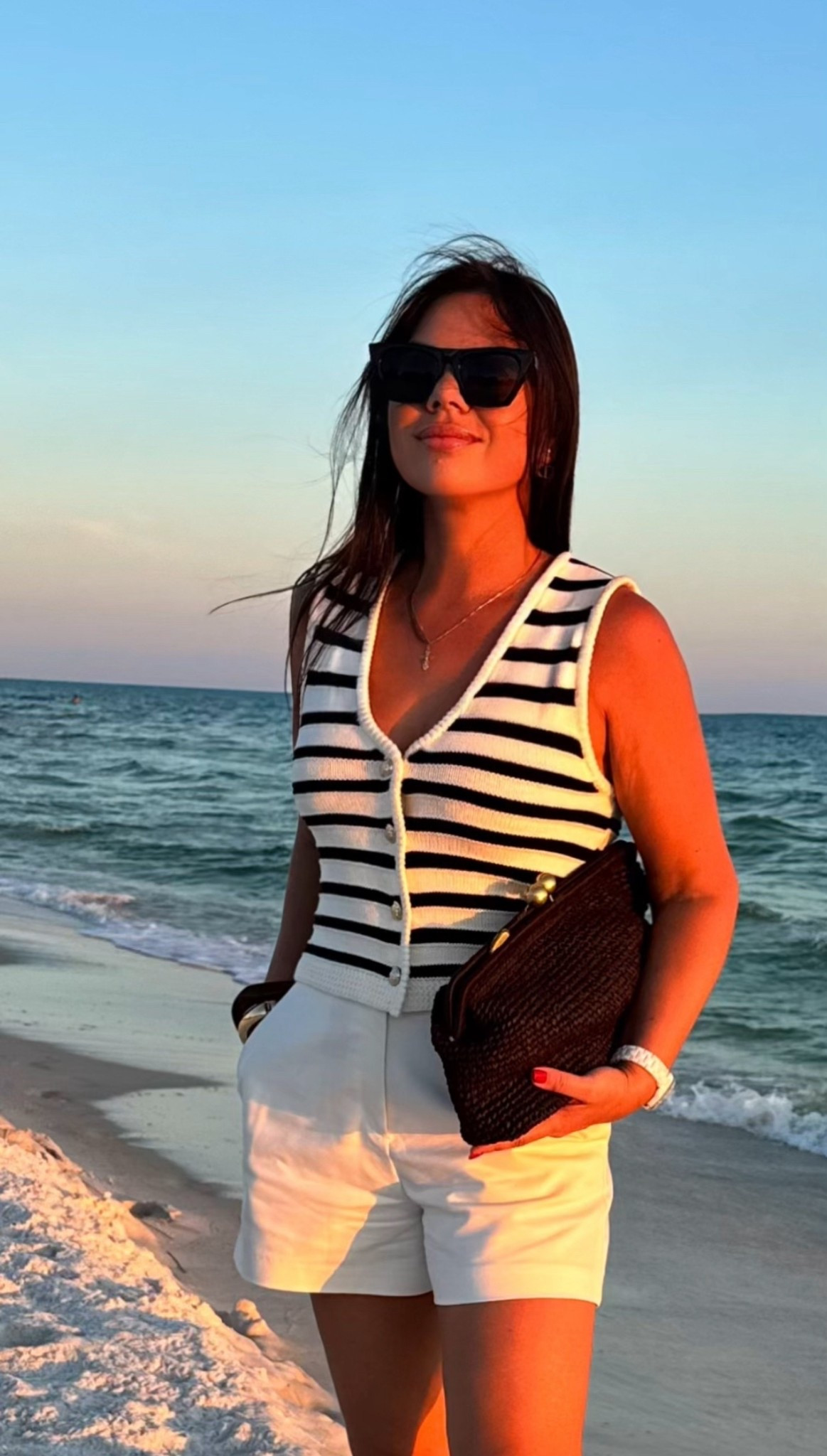 ✨ Sunset stroll style ✨
This striped knit vest + tailored shorts combo is my go-to for a chic beach walk or a relaxed evening by the ocean. Effortless, timeless, and perfect for golden hour vibes. 🤍🌊

#LTKTravel #LTKOver40 #LTKSeasonal