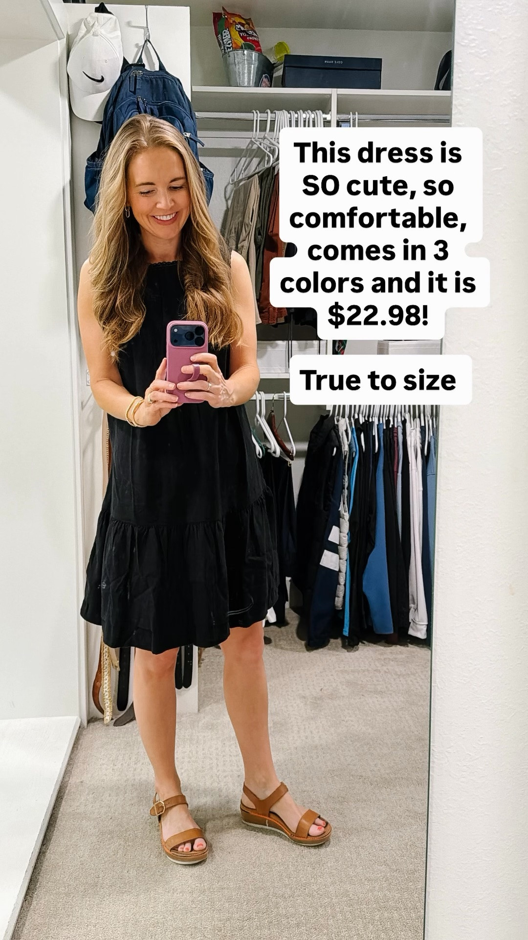 My sister recommended this dress and she was so right - it is darling, comfortable and affordable! 

True to size (I’m wearing an XS which is my normal size)