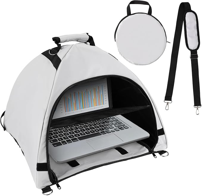 Laptop Tent, Portable Laptop Sun Shade Waterproof Fabric Computer Privacy Screen Hood for Working... | Amazon (US)