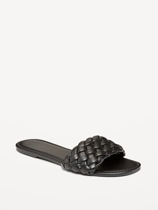 Faux-Leather Puffy Braided Sandals for Women | Old Navy (US)