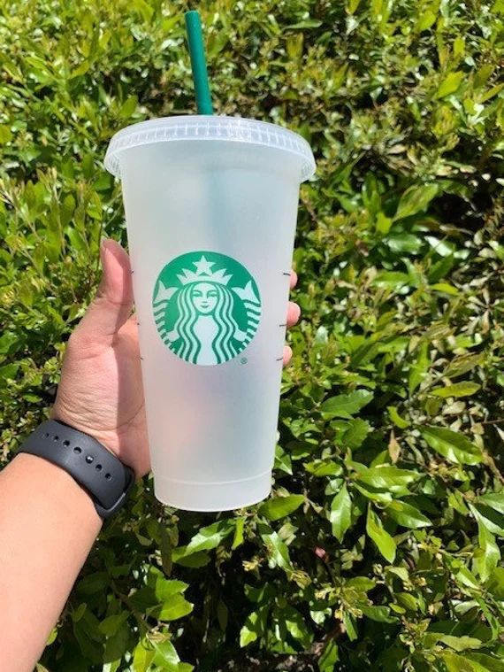 Plain Starbucks Reusable cold cup,Reusable Cold Cup, Cold Cups, Starbucks Reusable cold cups, Pla... | Etsy (US)