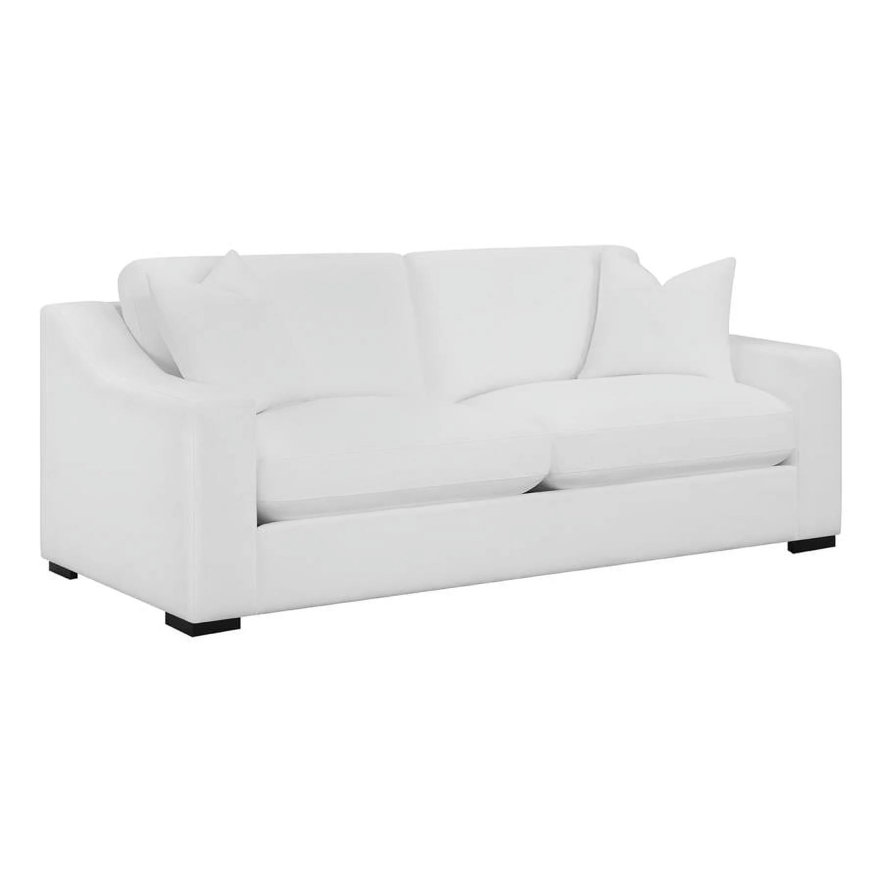 Ashlyn Upholstered Sloped Arms Sofa White | Walmart (US)