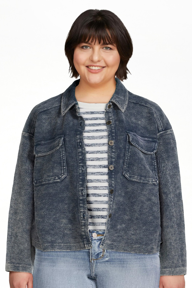 Time and Tru Women's Cropped Corduroy Shacket, XS-XXL | Walmart (US)