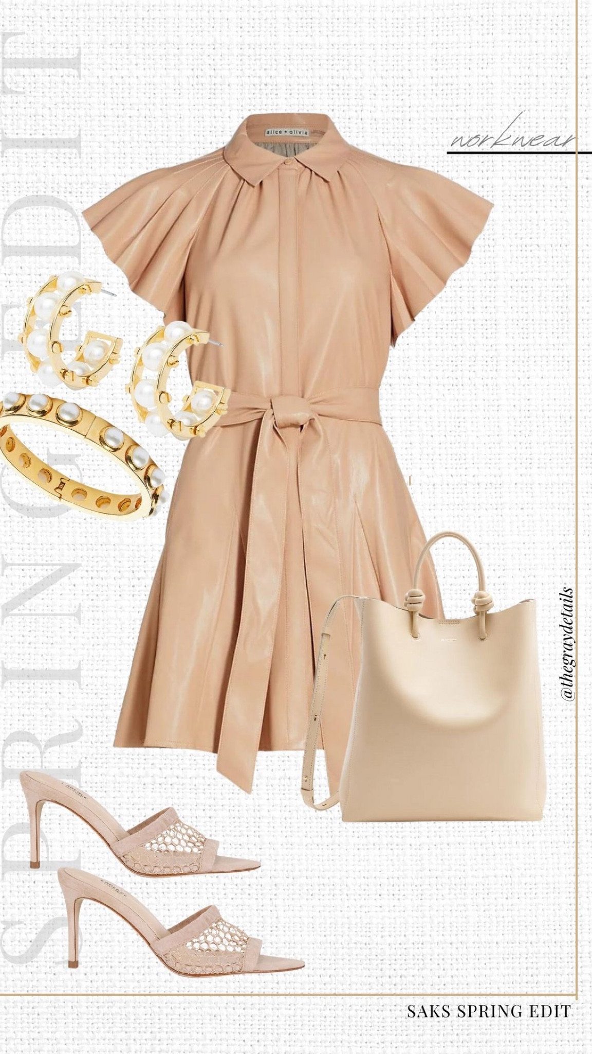 This faux leather dress is the perfect feminine work dress for work and beyond. All 25% off at the saks friends and family sale. 

#LTKworkwear #LTKFind #LTKsalealert