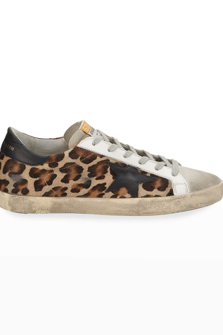 Golden Goose Superstar Leopard Calf Hair Sneakers | Neiman Marcus