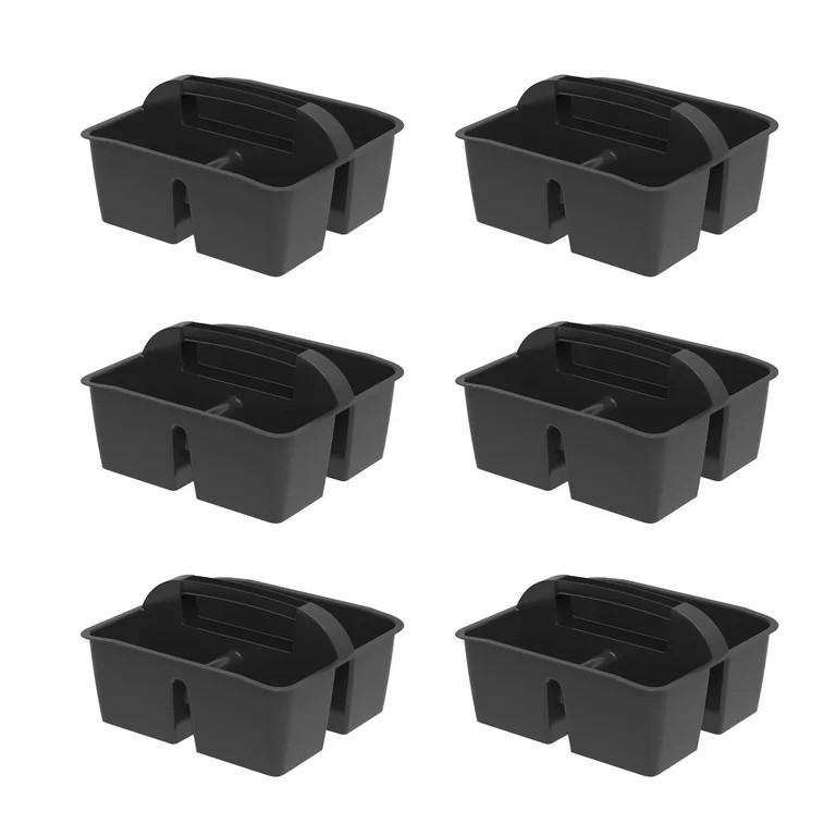 Pen+Gear Plastic Caddy, Desktop Craft and Hobby Organizer, Black, 6-Pack | Walmart (US)