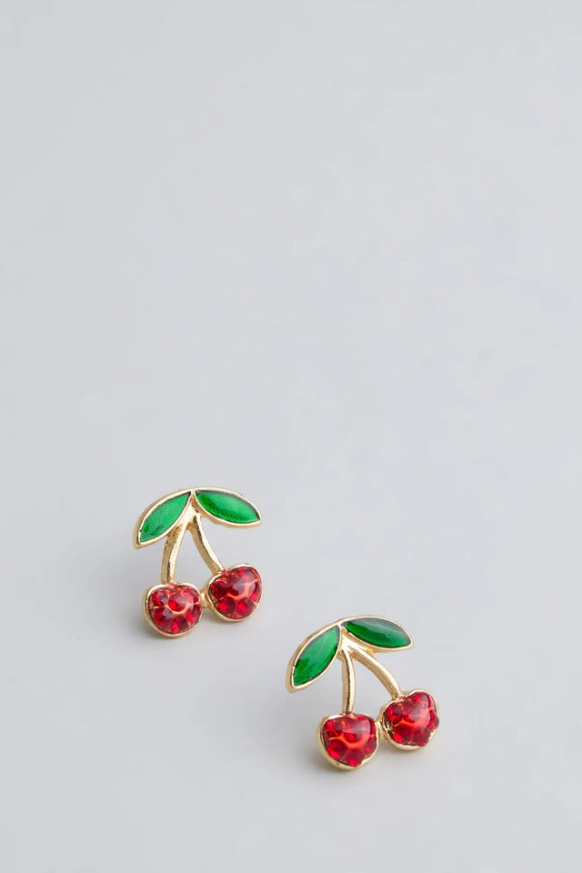 Playful Sweetness Rhinestone Cherry Earrings | Windsor Stores