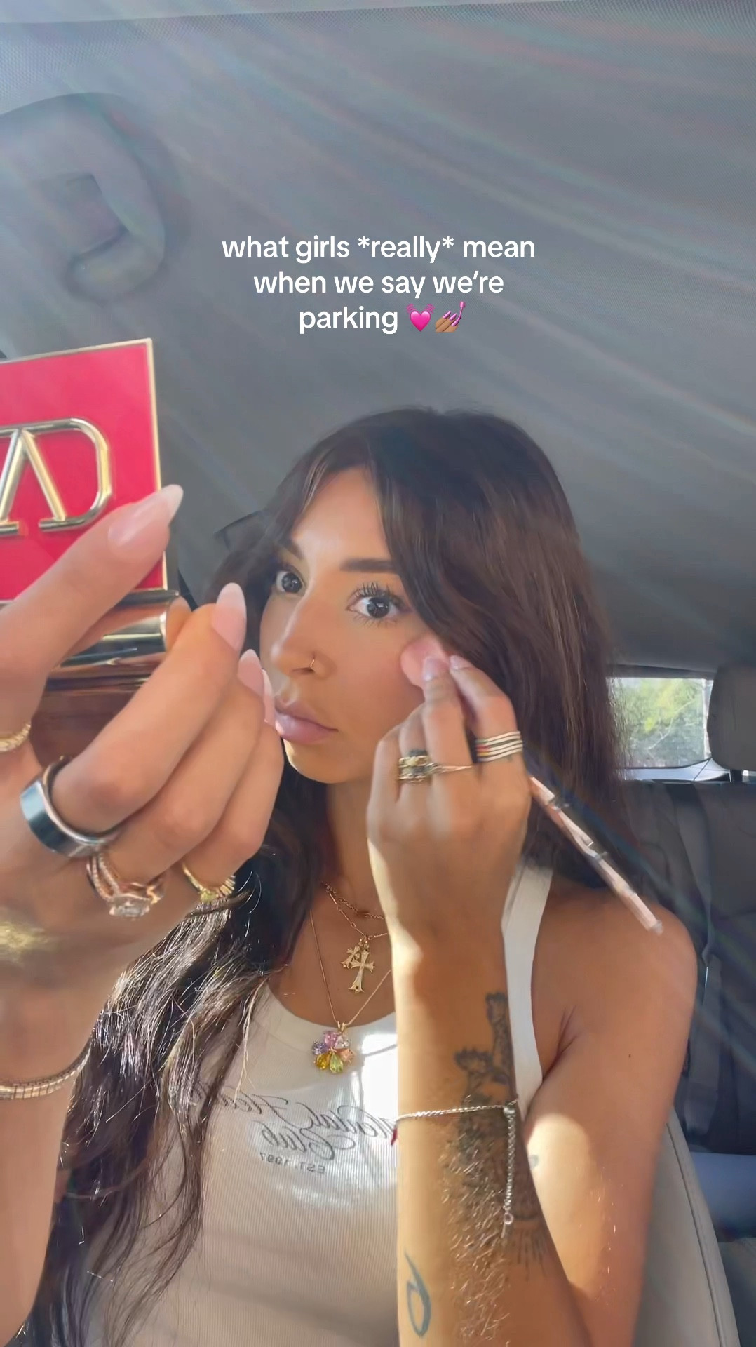 car touch up makeup! // on the go makeup favs! 💓💅🏽 

lip liner in “nothin but nude” 
blush in “4”
exact colors linked for other products! xx