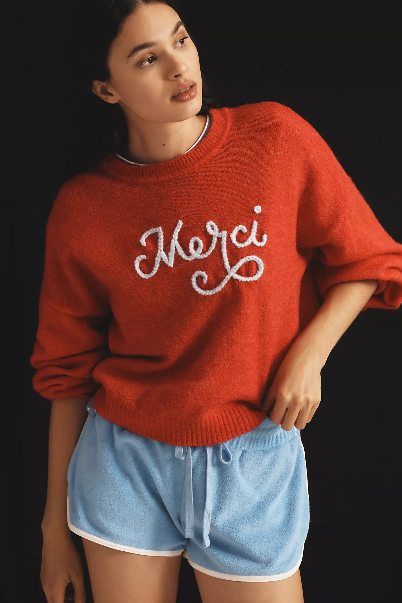 Sundry Merci Long-Sleeve Sweater | Anthropologie (US)
