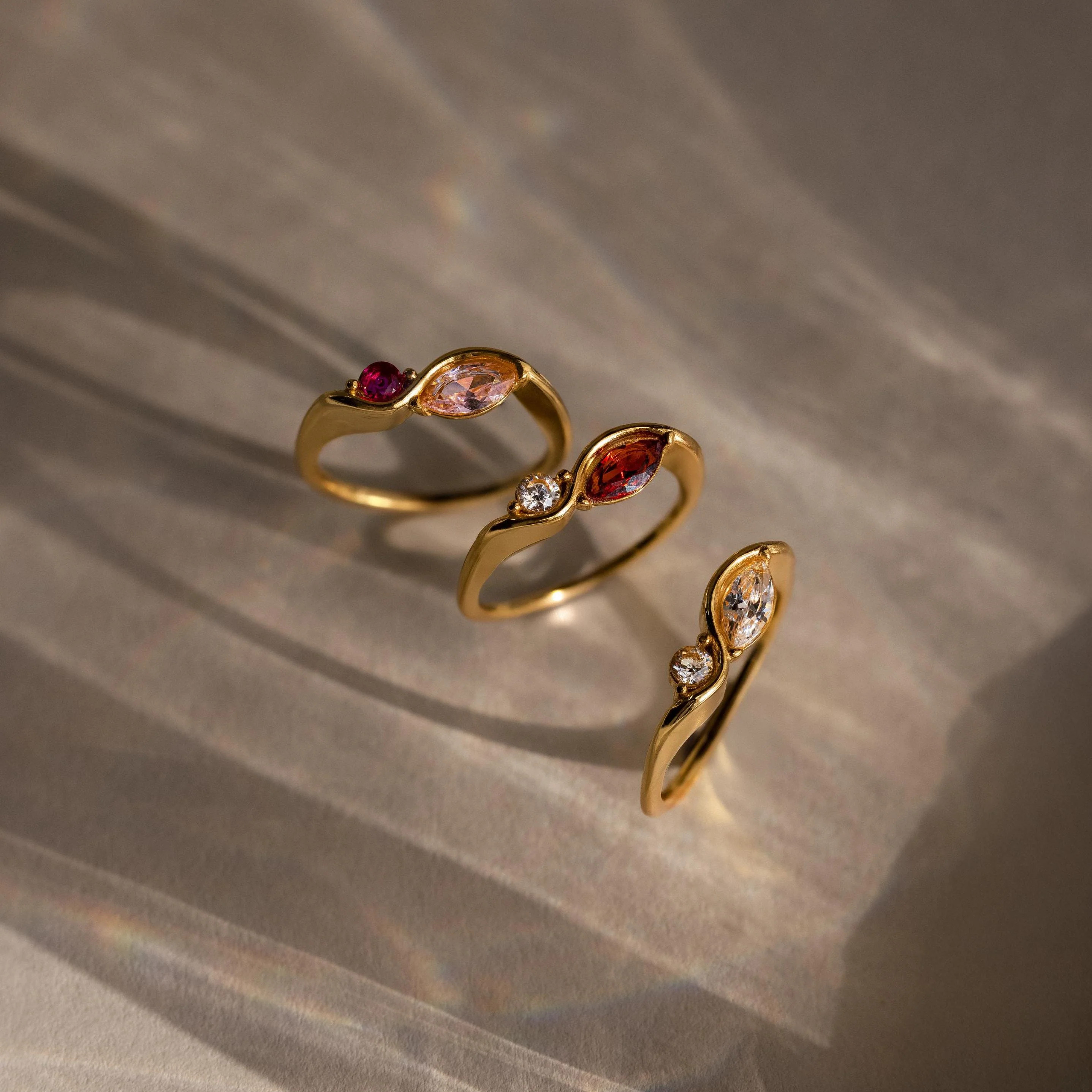 Toi et Moi Infinity Birthstone Ring | Caitlyn Minimalist