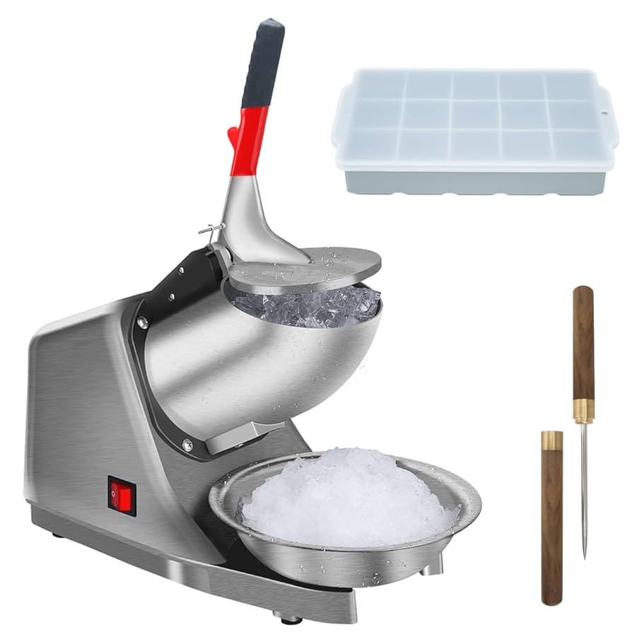 Shaved Ice Machine Snow Cone Machine Ice Crusher with Stainless Steel Blade Kitchen Electric for ... | Amazon (US)