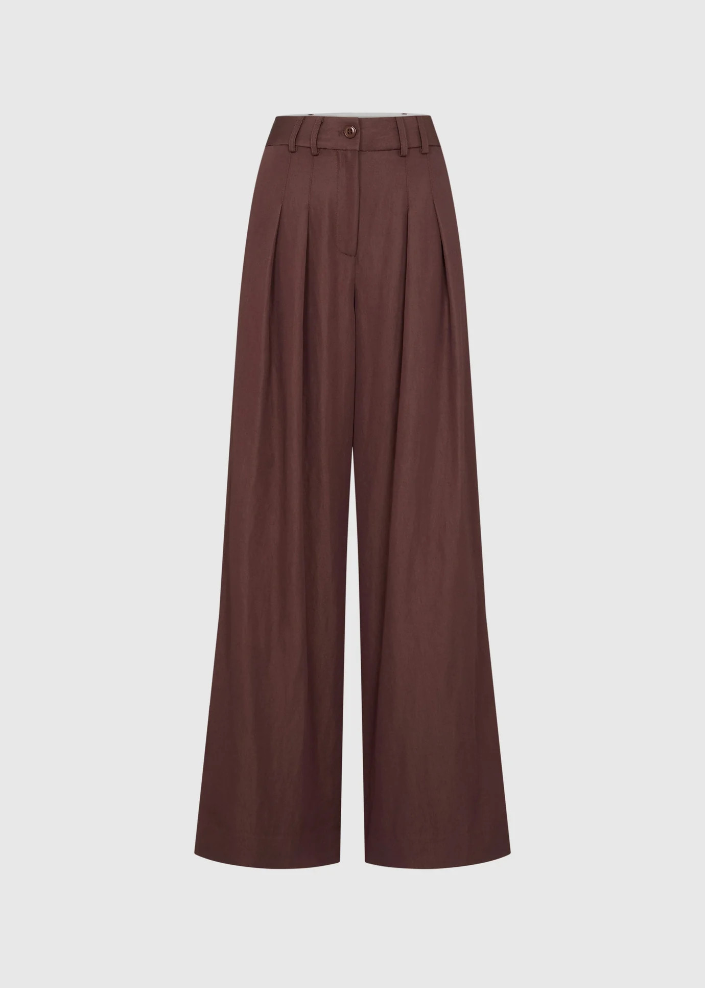 THE SIGNATURE WIDE LEG TROUSER - WARM BROWN | WAT The Brand