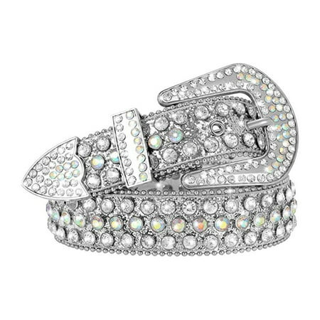 Guardung Slimming Rhinestones Belt Exquisite Crafted Rhinestone Belt For Stunning Waist Line Western Silver 105cm | Walmart (US)