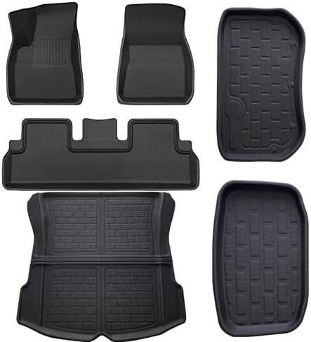 SUPER LINER All Weather Floor Mats for Tesla Model 3 2021-2022 Custom Fit Car Floor Mats Cargo Li... | Amazon (US)