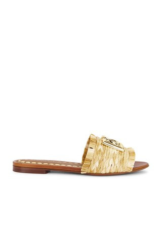 Dolce & Gabbana Raffia Slides in Neutral | FWRD 