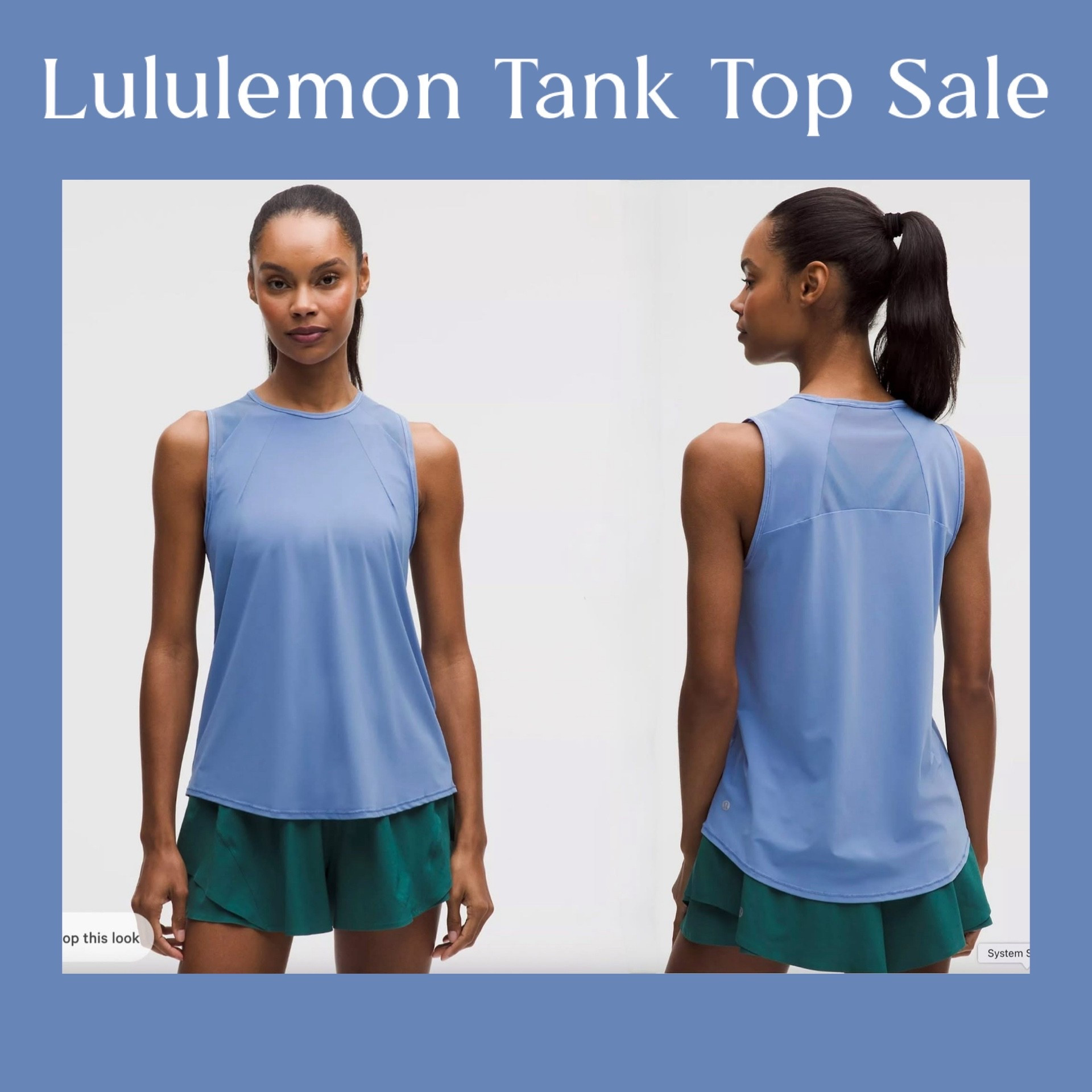 It’s extremely rare for the Lululemon Sculpt Tank to go on sale - and it’s marked down today and fully stocked in the most beautiful blue that is such a popular color this season 💙 Has a great fit, and is one of those tanks you’ll have on repeat for several months to come! Perfect for working out in or just everyday wear. 

#LTKSaleAlert #LTKSeasonal #LTKActive