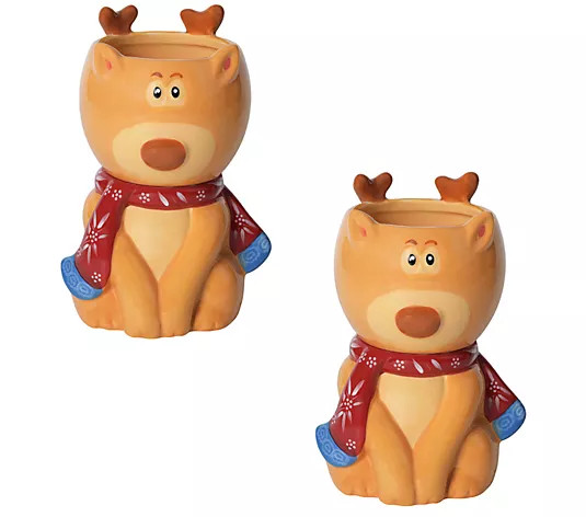 Temp-tations Seasonal Set of (2) 8-oz Standing Character Bowls - QVC.com | QVC