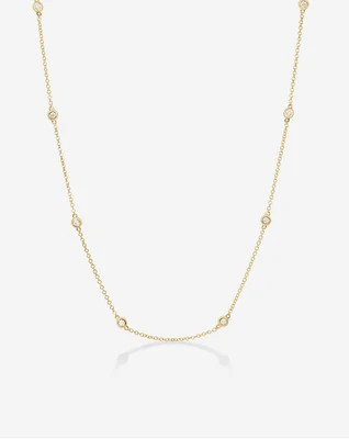 Diamond Bezel Station Necklace | Ring Concierge