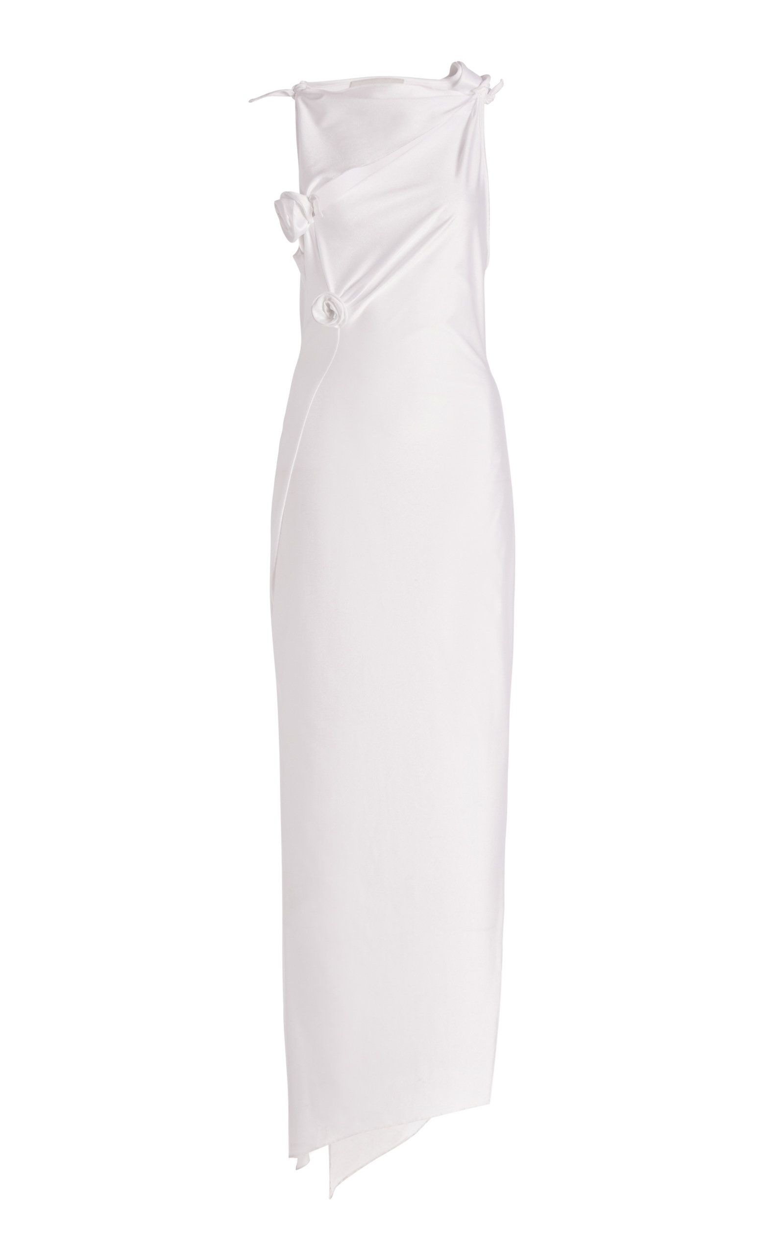 Asymmetric Flower-Adorned Maxi Dress | Moda Operandi (Global)