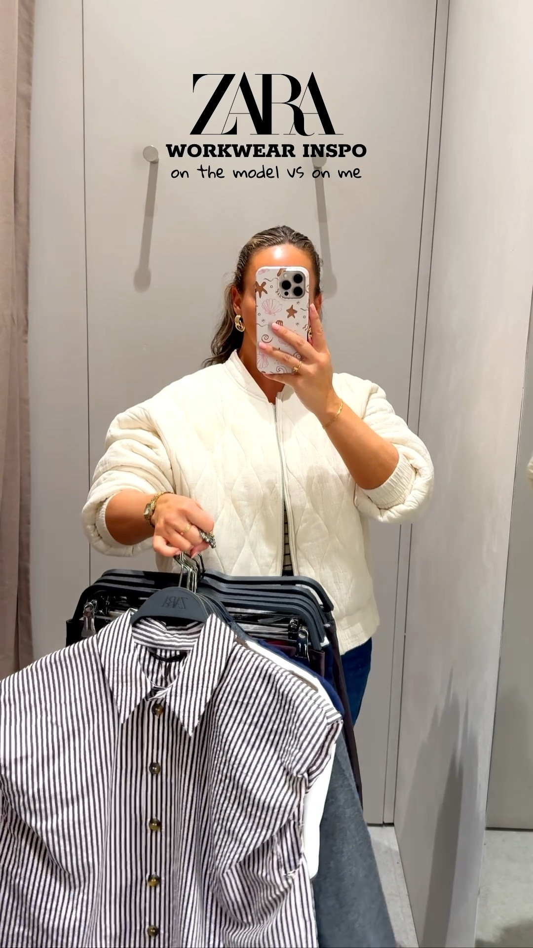 ZARA online vs on me - workwear inspo 💼

I’m a uk size 10, 5ft4 and I’m wearing the following sizes;
Stripe shirt (sleeveless) - size small 
Grey trousers - size small
Navy knitted jumper - size medium 
Burgundy stripe shirt - size small 
Navy trousers - size small 
Grey cardigan - size small 
Brown knit vest - size medium 
White T-shirt - size medium 
Brown pinstripe trousers - size medium
Burgundy trousers  - size medium
White top - size medium
Satin skirt - size small 

Workwear outfit UK, office wear, teacher outfit, tailored trousers, knitwear, shirts, burgundy, grey, navy, pinstripe 

#LTKautumn #LTKworkwear #LTKstyletip