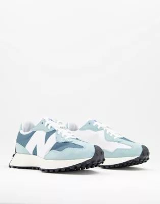 New Balance 327 trainers in storm blue and white | ASOS (Global)