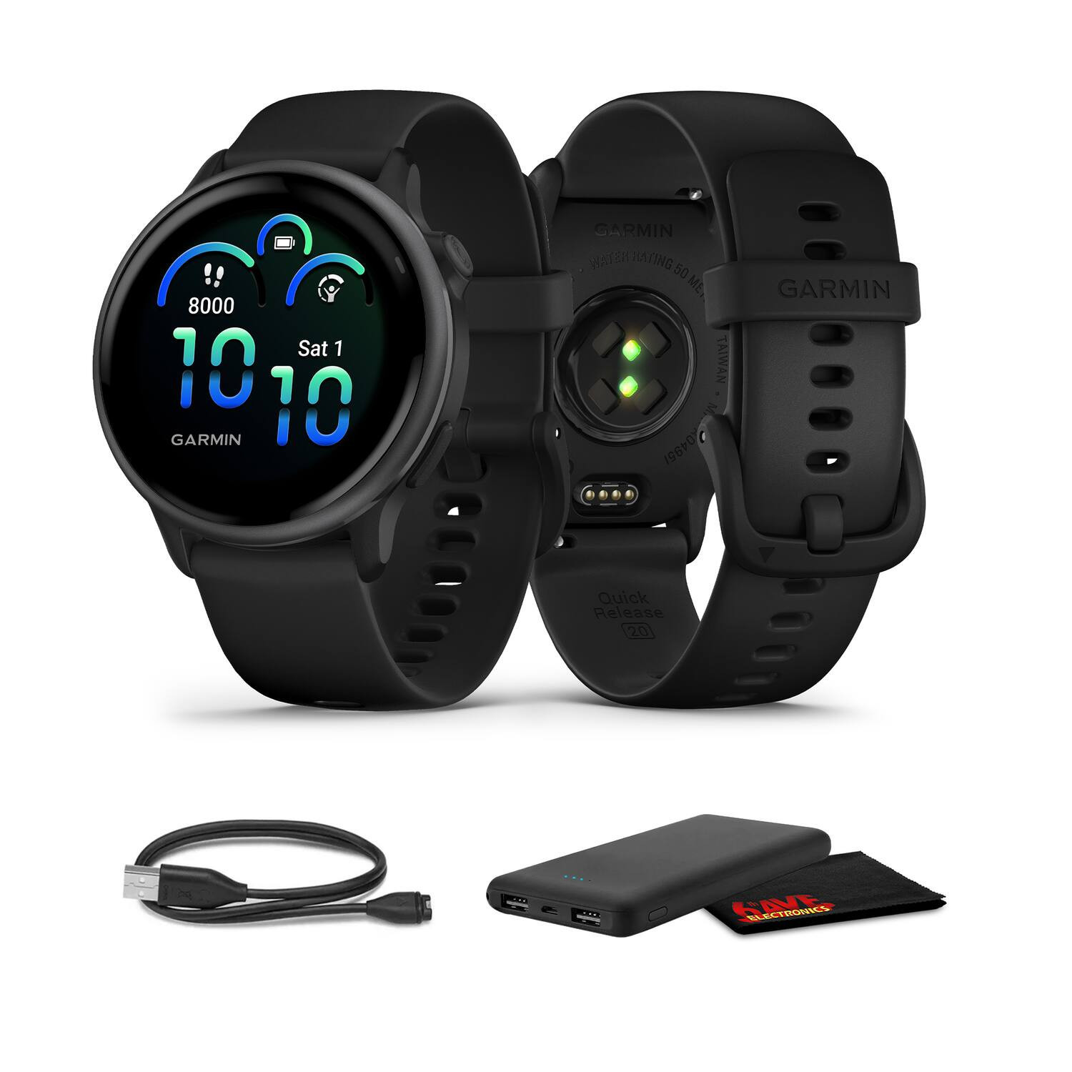 Garmin - Vivoactive 6 Fitness GPS Smartwatch-Slate with Black Silicone Band - Black - (2025) | Best Buy U.S.