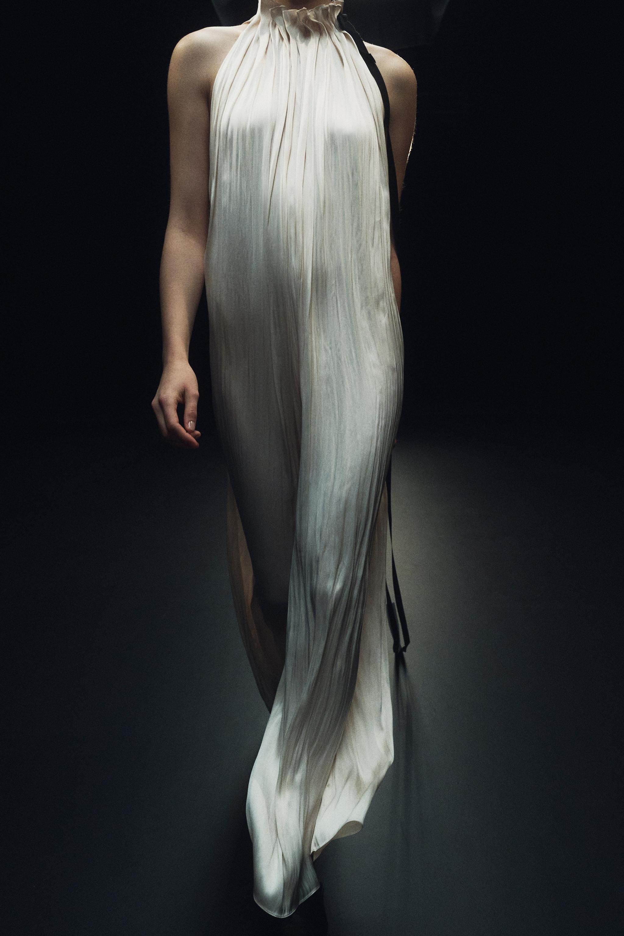 SATIN EFFECT BOW JUMPSUIT ZW COLLECTION | Zara US