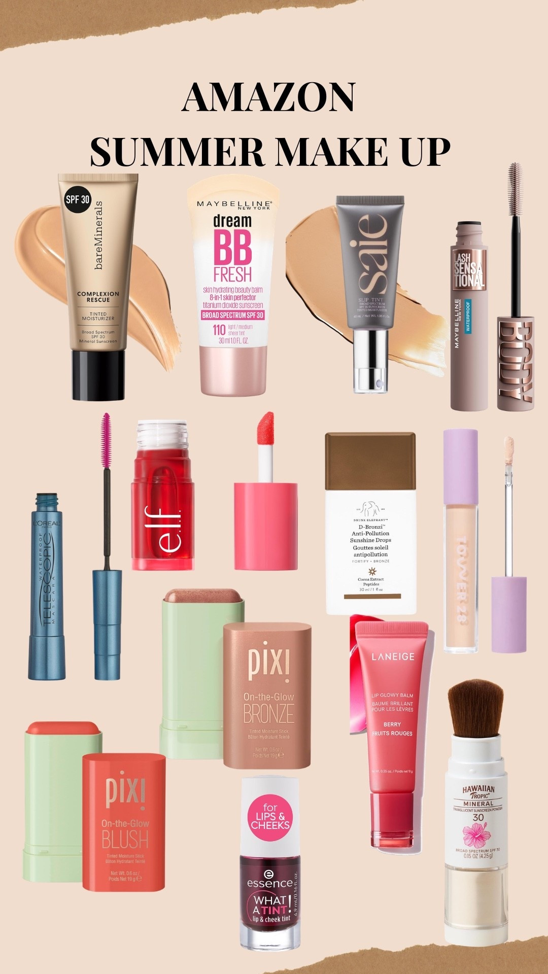 Amazon Summer Make Up

#LTKSeasonal #LTKActive #LTKBeauty