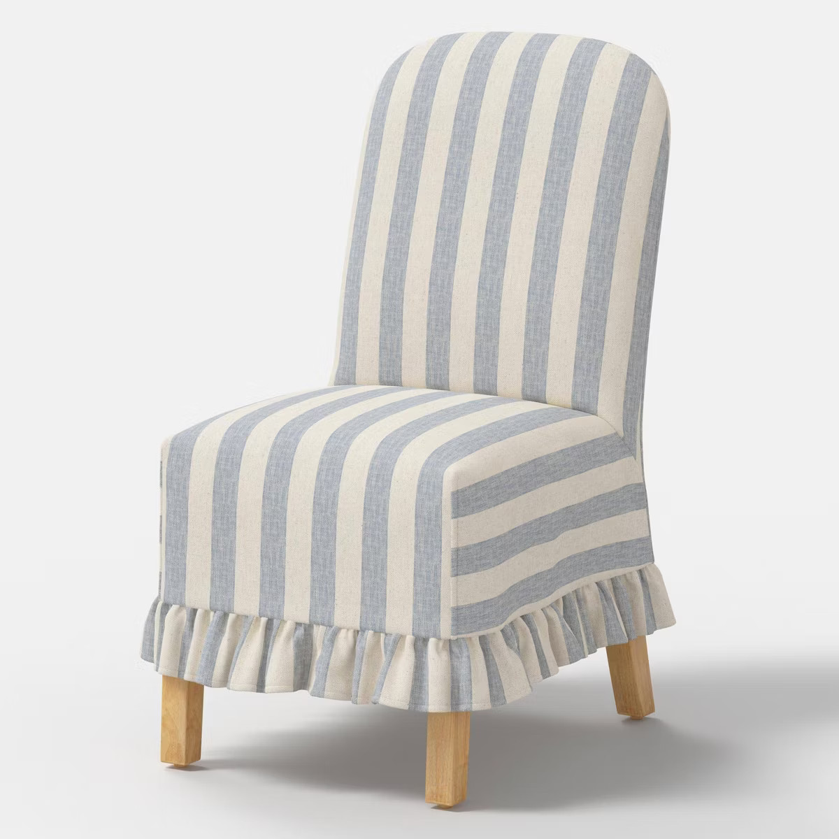 Replacement Ruffled Slipcover Only for Rounded Back Dining Chair Malcolm Stripe Gold - Threshold... | Target