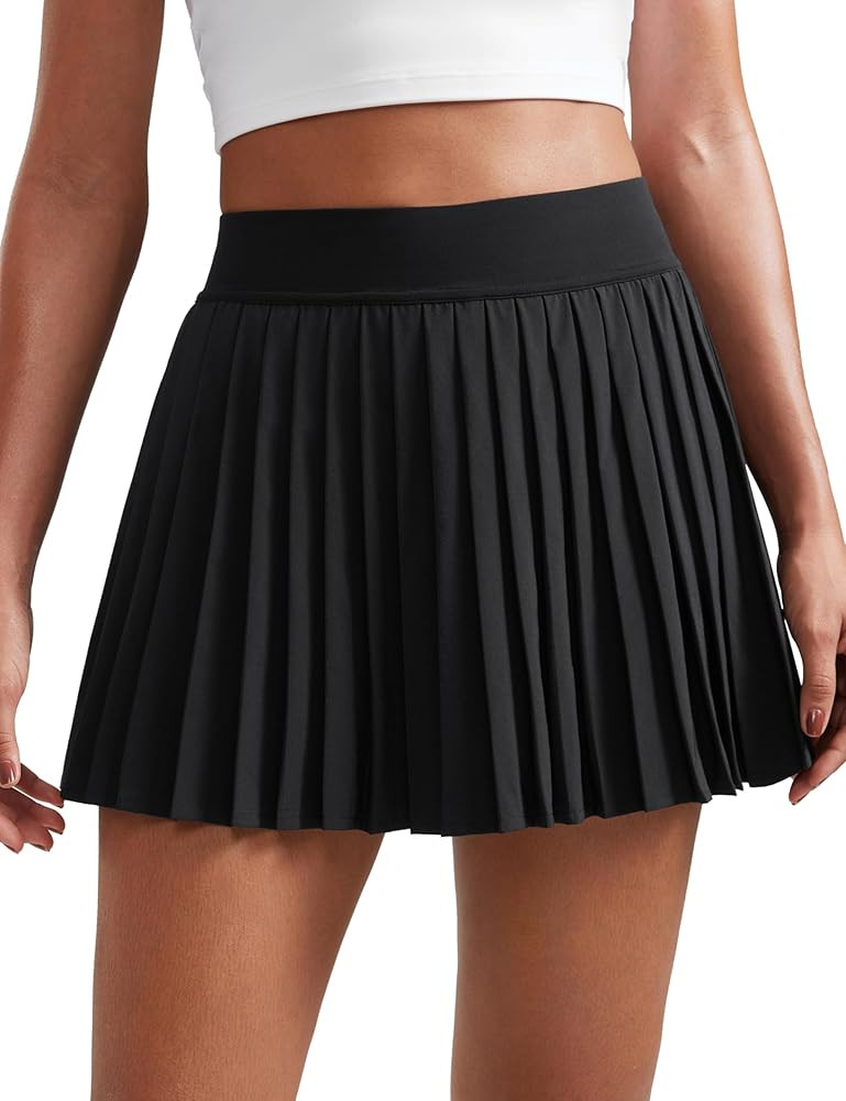 CRZ YOGA Womens Mini Pleated Athletic Tennis Skirts High Waisted A Line Golf Pickleball Casual Sk... | Amazon (US)