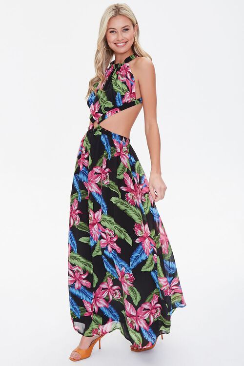 Tropical Floral Print Maxi Dress | Forever 21 (US)