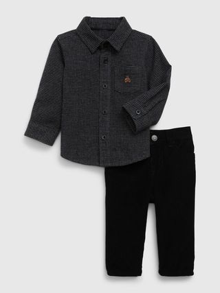 Baby Plaid Corduroy Outfit Set | Gap (US)