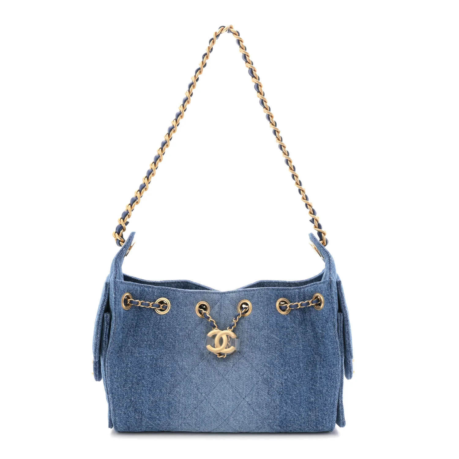 Washed Denim Quilted Mini Chanel 25 Handbag Blue | FASHIONPHILE (US)