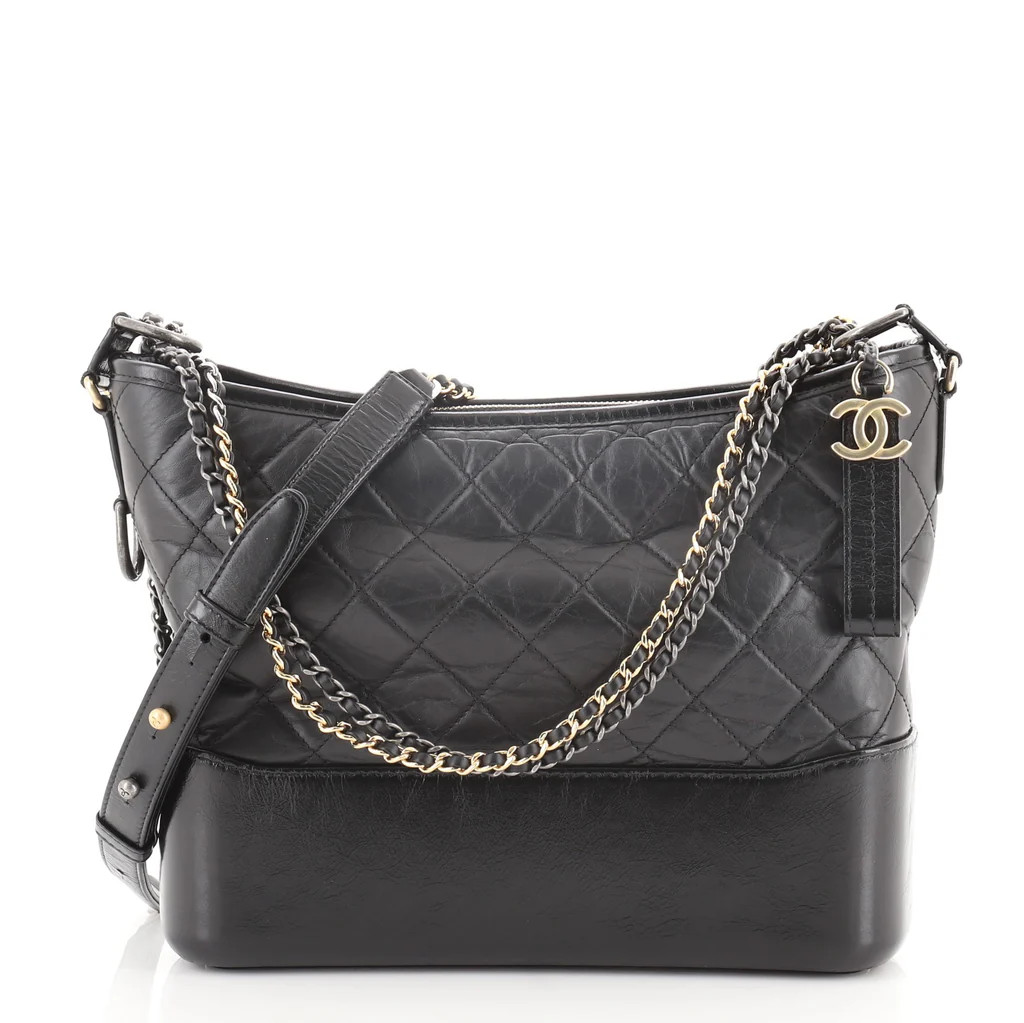 Gabrielle Hobo Quilted Aged Calfskin Medium | Rebag