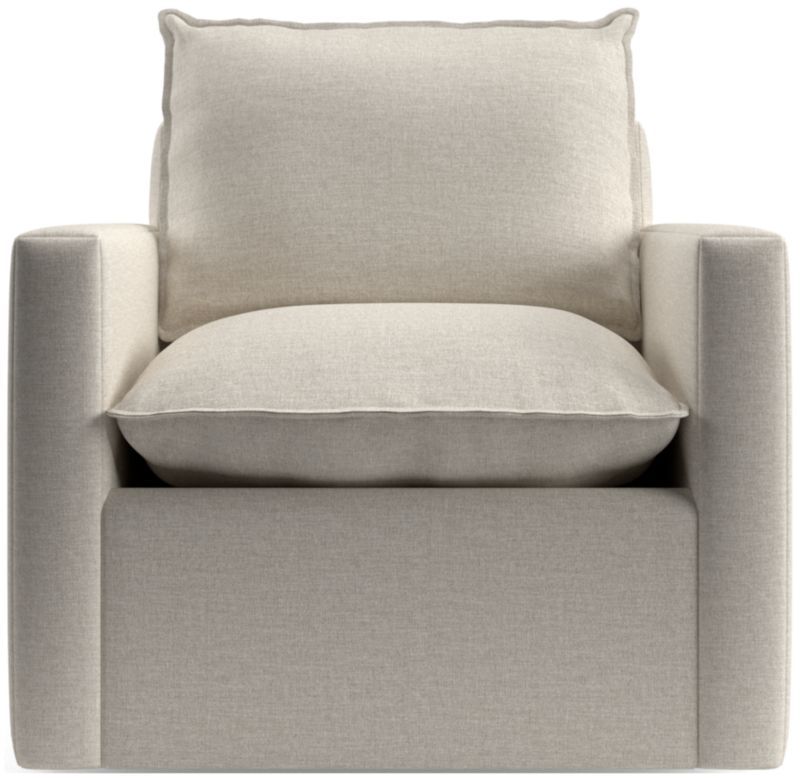 Harbour Natural Flange Nursery Swivel Glider Chair + Reviews | Crate & Kids | Crate & Barrel