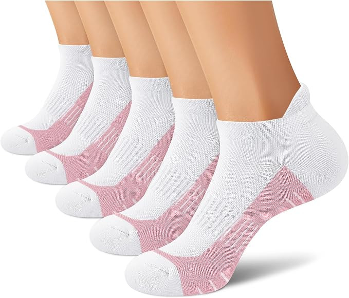 Ankle Socks Women Athletic Running Cushion Low Hiking Sock 5-6 Pair | Amazon (US)