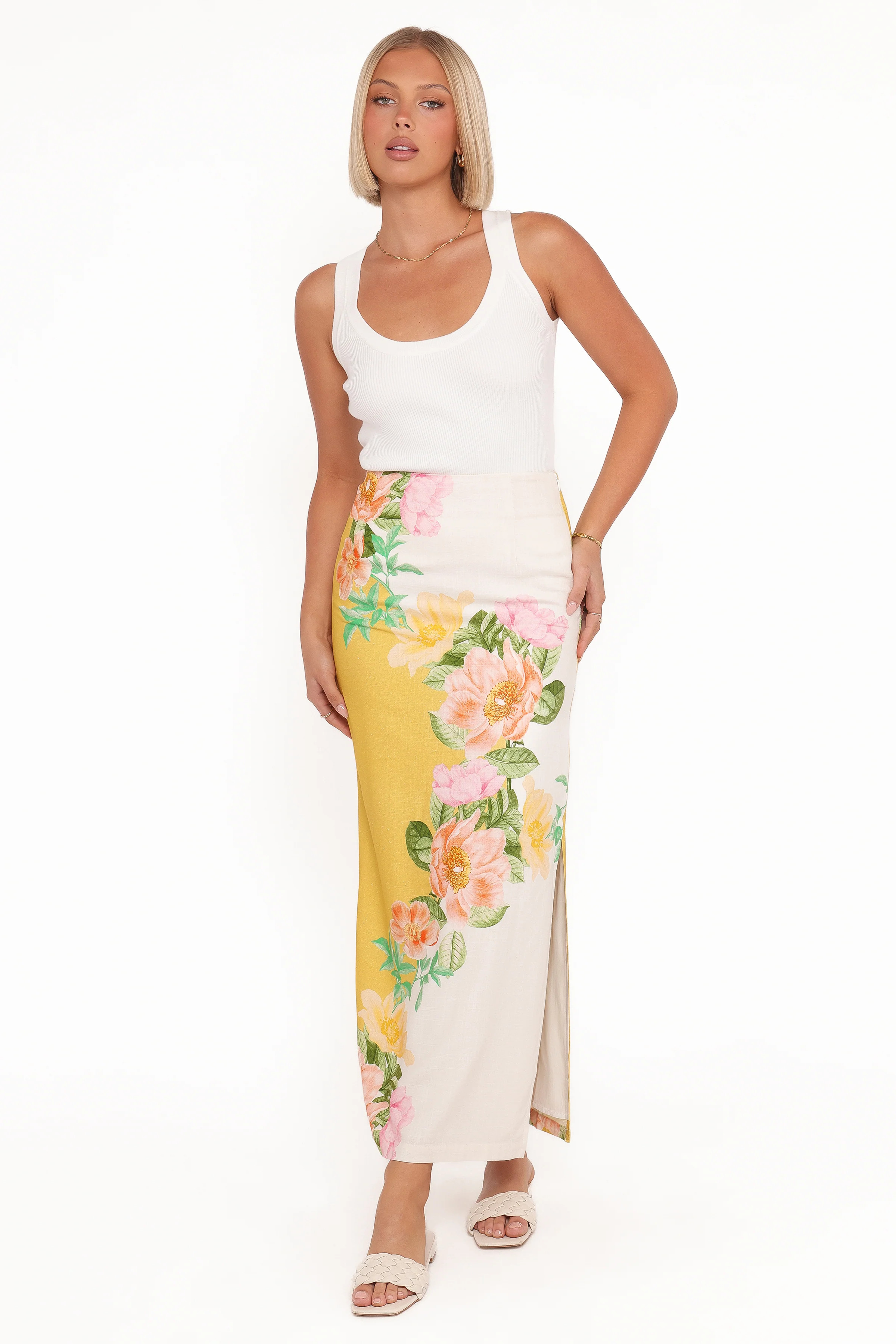 Peta Maxi Skirt - Yellow Poppy | Petal & Pup (US)
