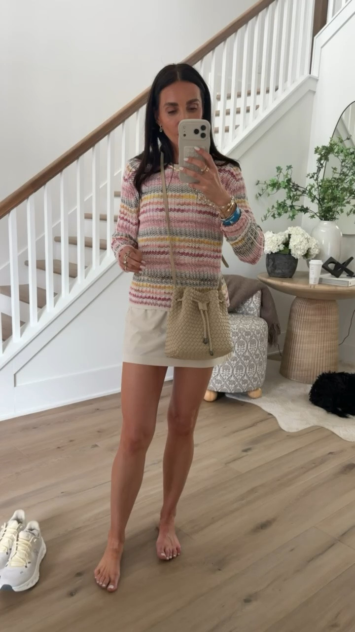 Spanx 20% off sitewide, code in the LTK app.

athleisure outfit, comfy chic, outfit with skort, striped sweater, spring break style, spring outfit, annabrstyle 

#LTKSpringSale #LTKOver40