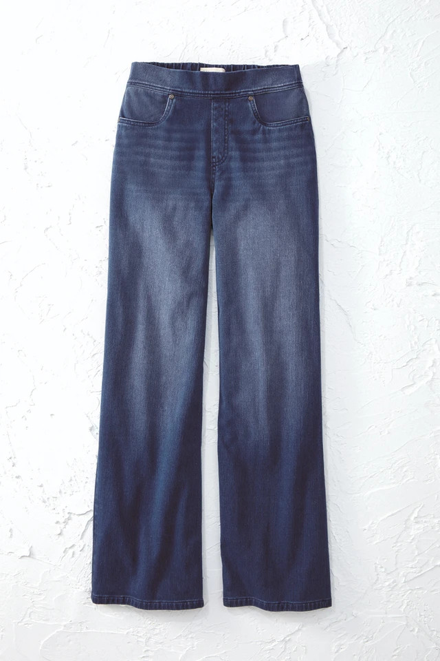 LightTouch Knit Denim Wide-Leg Jeans | Coldwater Creek