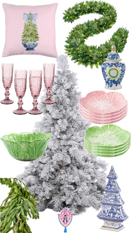 Pink Christmas | chinoiserie | Amazon finds | holiday decor | seasonal decorating | Christmas parties | flocked Christmas tree | hosting 

#LTKHoliday #LTKhome #LTKSeasonal